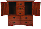  Mission Baby Dresser, Oak Hardwood, Mahogany Finish